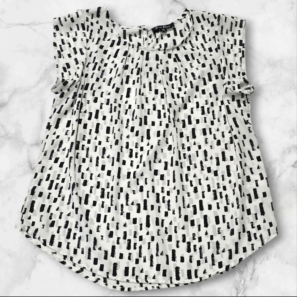 Alice Blue Sleeveless Women's Blouse Top Shirt Size Petite Large (PL) D59